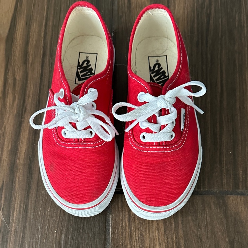 Vans Kids Bright Red Sneakers